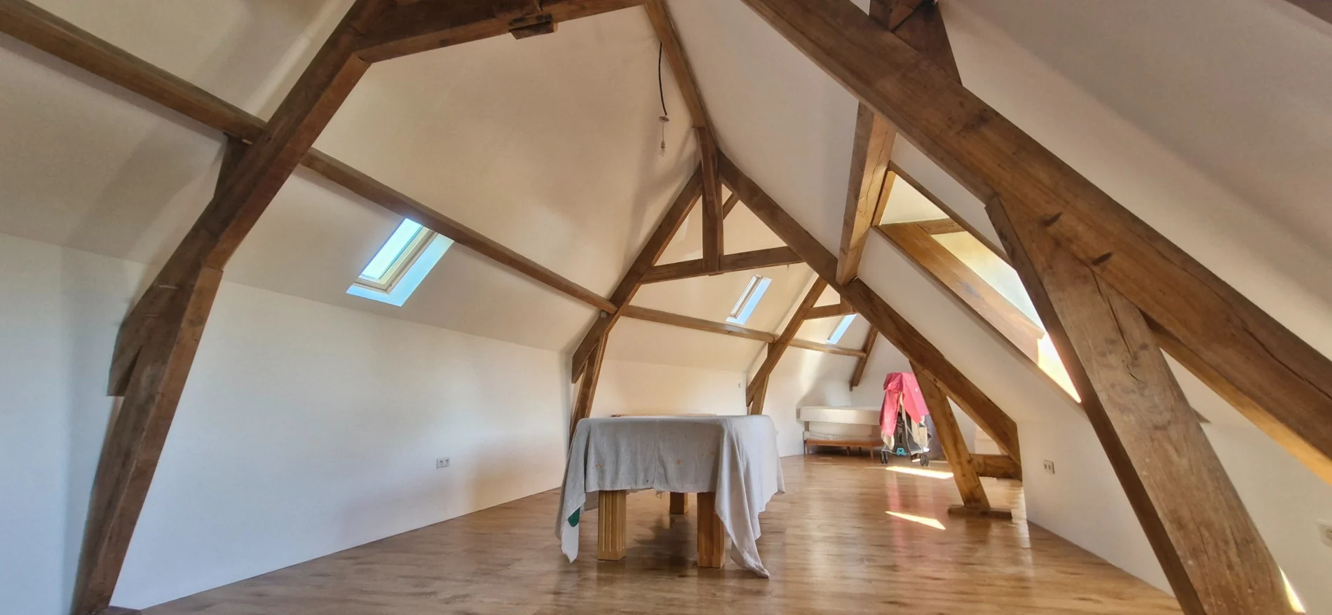 Finished extension with refreshed ceiling and walls