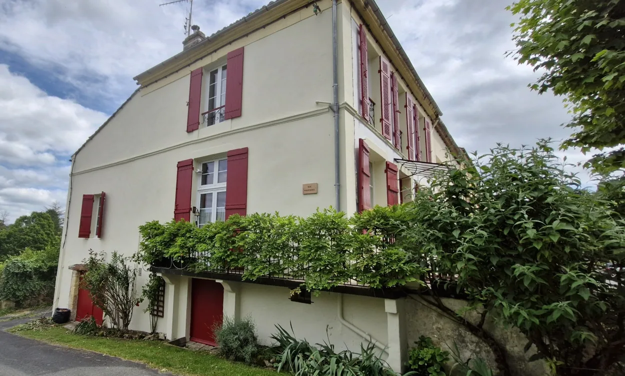 Painted exterior of a traditional French property