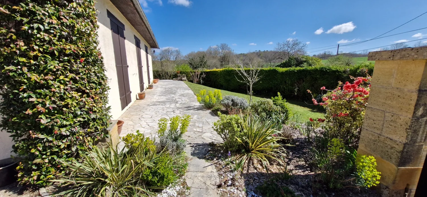 Well-maintained landscaped garden